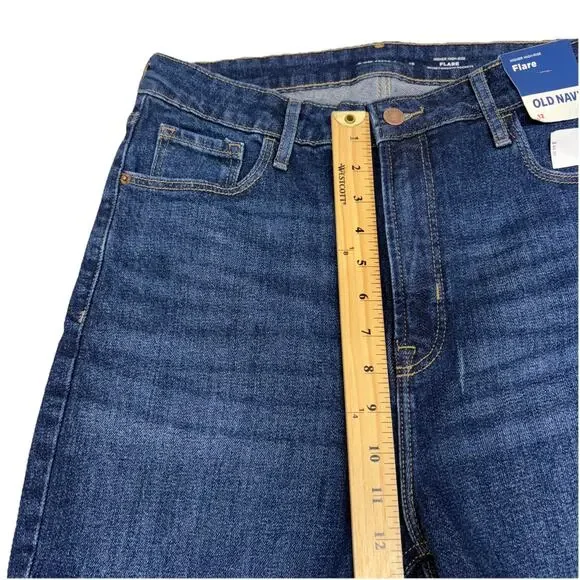 Old Navy Women's Size 12 Higher High-Rise Flare Jeans Secret Smooth Pockets New - Picture 10 of 14